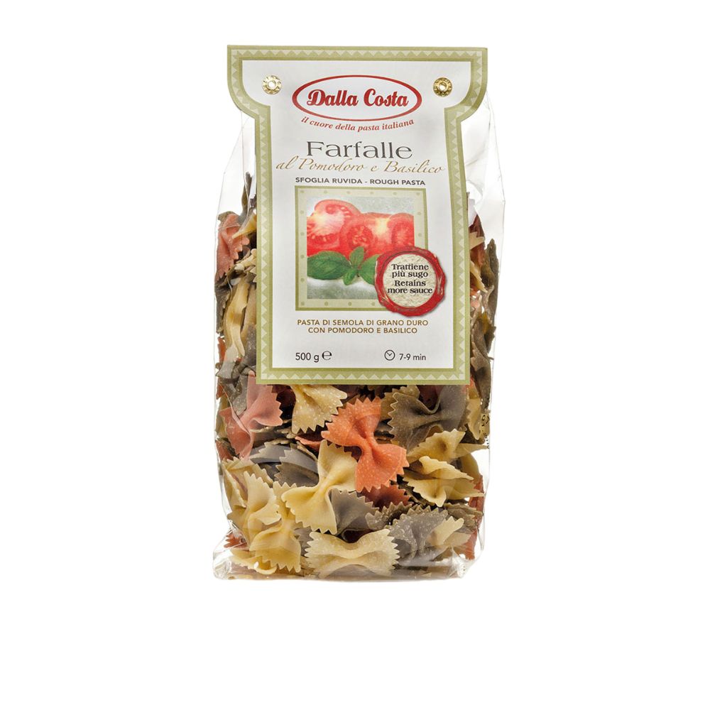 Dalla Costa Farfalle Tricolore Con Pomodoro E Basilico Confezione Risparmio 12x500gr