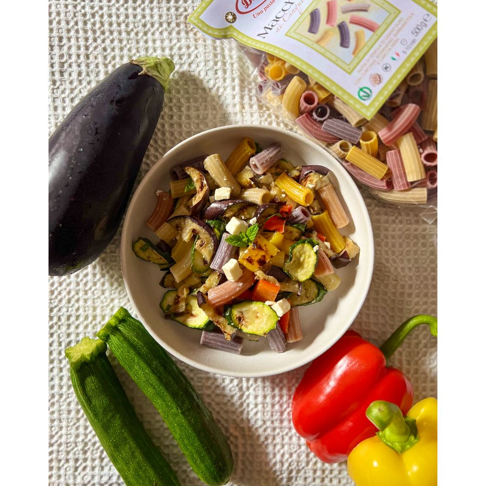 Dalla Costa Maccheroni 5 Colori Con Curcuma, Rosmarino, Barbabietola E Carota Nera 12x500gr