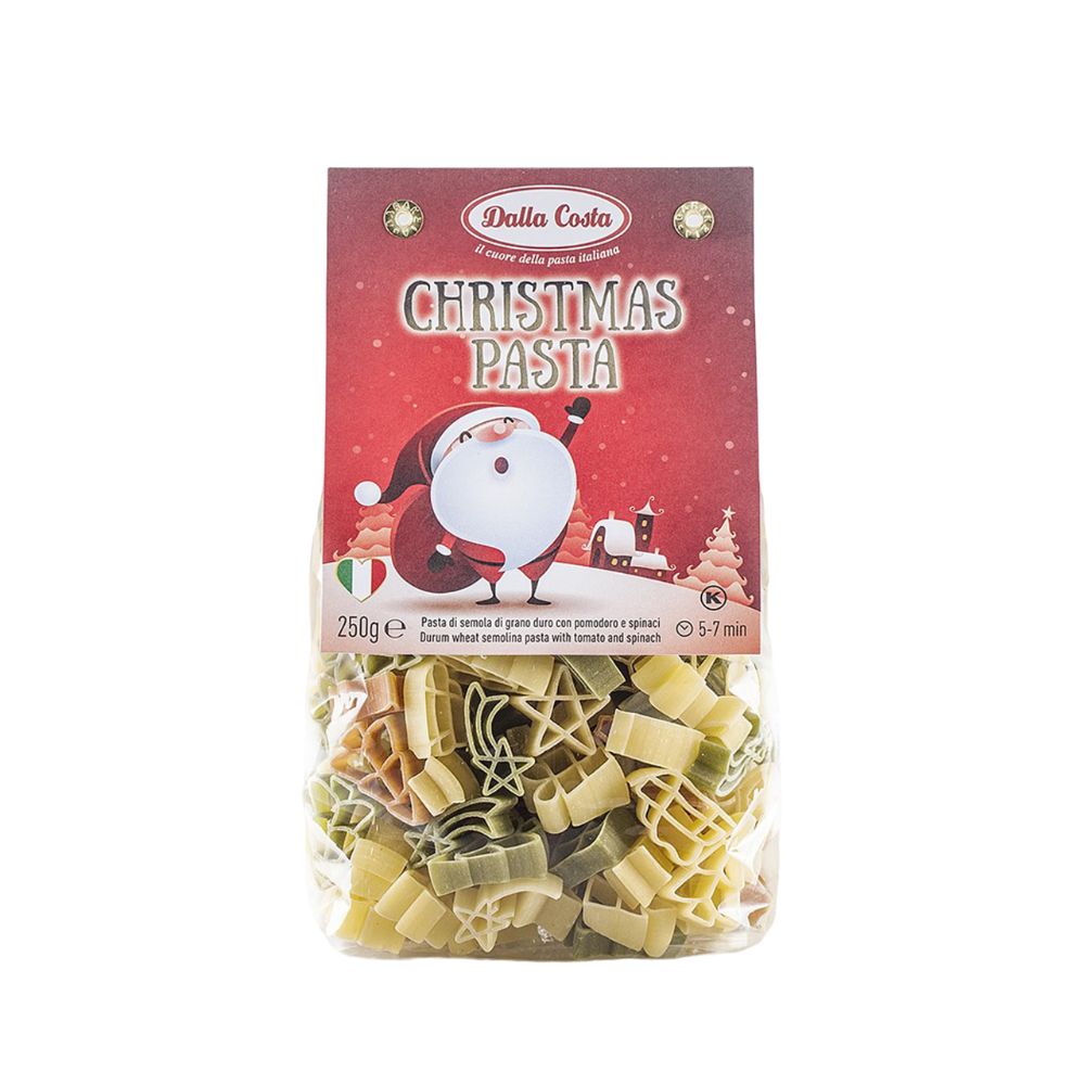 Dalla Costa Christmas Pasta Tricolore Al Pomodoro E Spinaci Confezione Risparmio 24x250gr