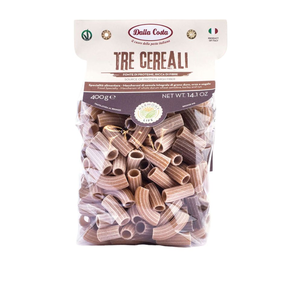Dalla Costa Maccheroni Ai Tre Cereali Integrale Segale Orzo Confezione Risparmio 12x400gr