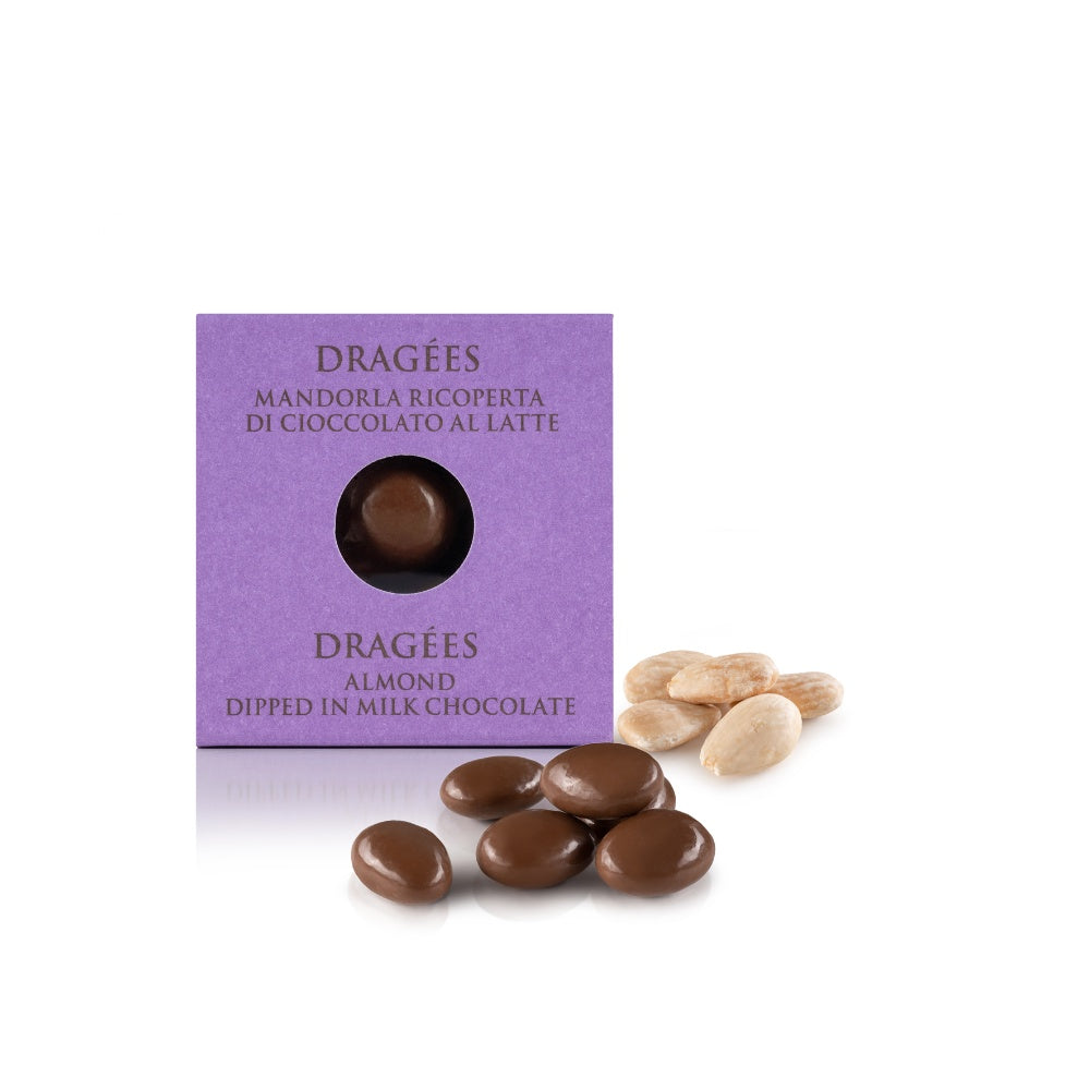 T'a Milano Confezione regalo da 3 Dragées Artigianali - Nocciola Igp, Mandorla, Scorza d’arancia candita rivestite di cioccolato (360 g)