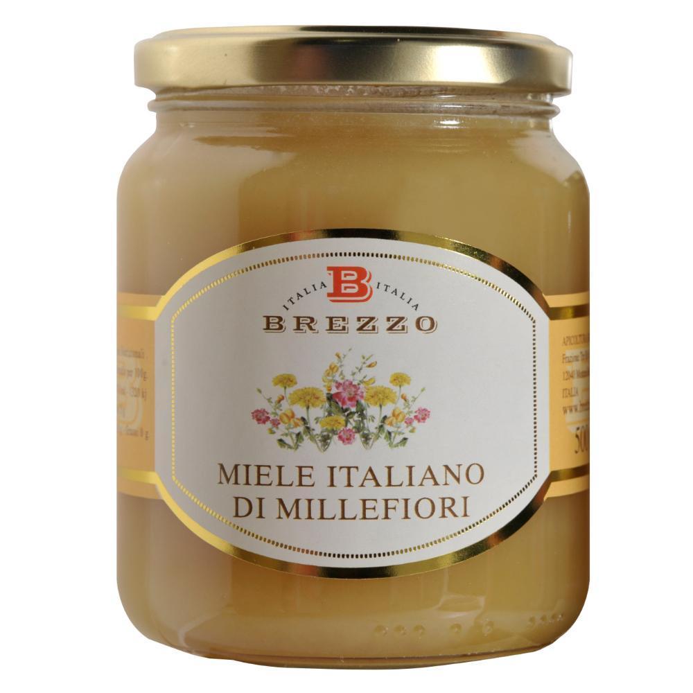 Brezzo Kit Degustazione Miele di Millefiori 500g e Composta di Frutta Bio Mirtilli 390g
