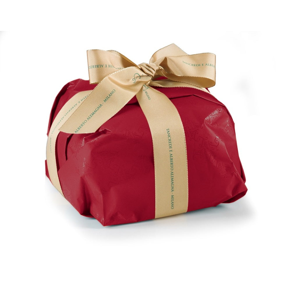 T'a Milano Panettone artigianale con lamponi e crema di pistacchio, ricoperto di cioccolato bianco - 750 g