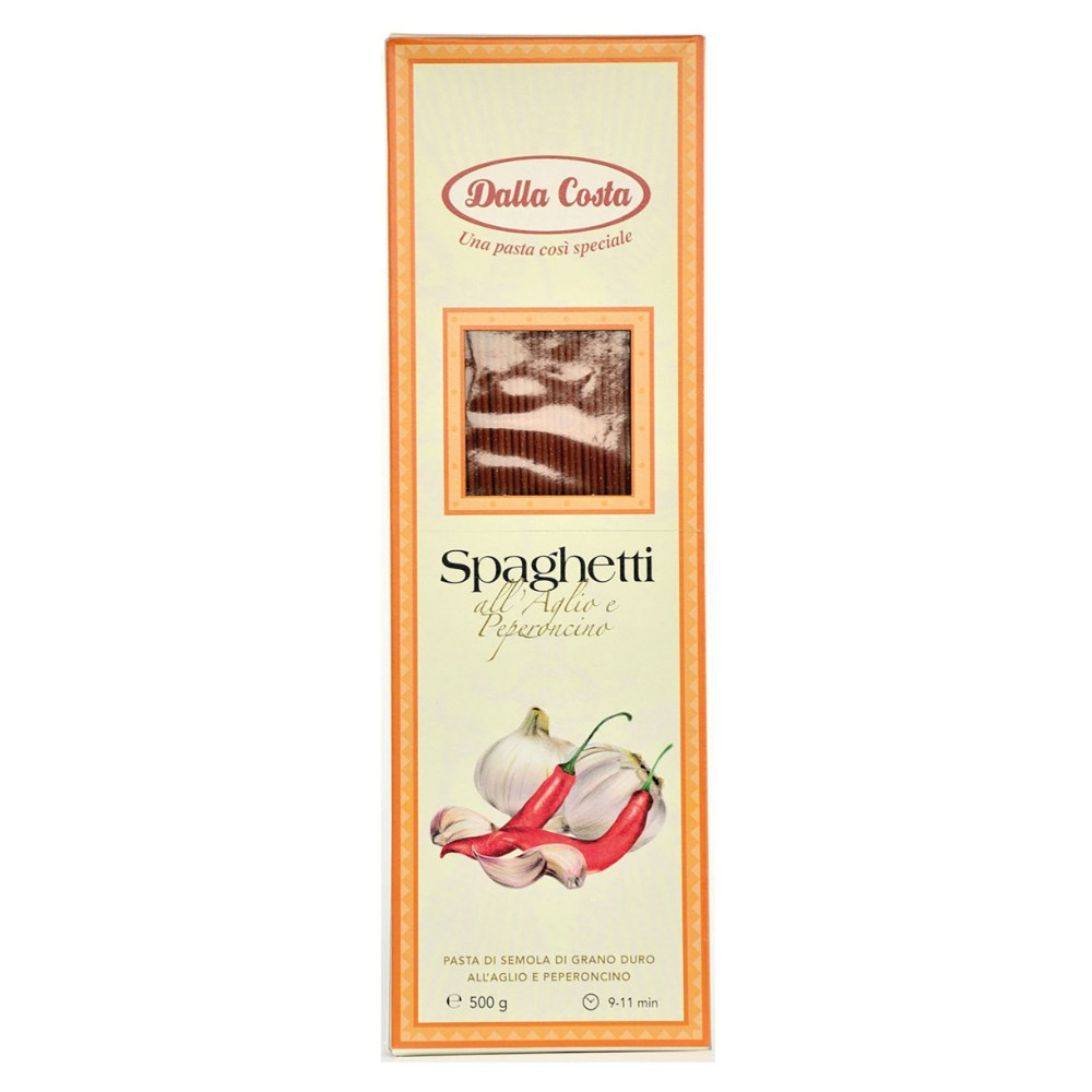 Dalla Costa Spaghetti all'aglio e peperoncino confezione risparmio 20x500 grammi