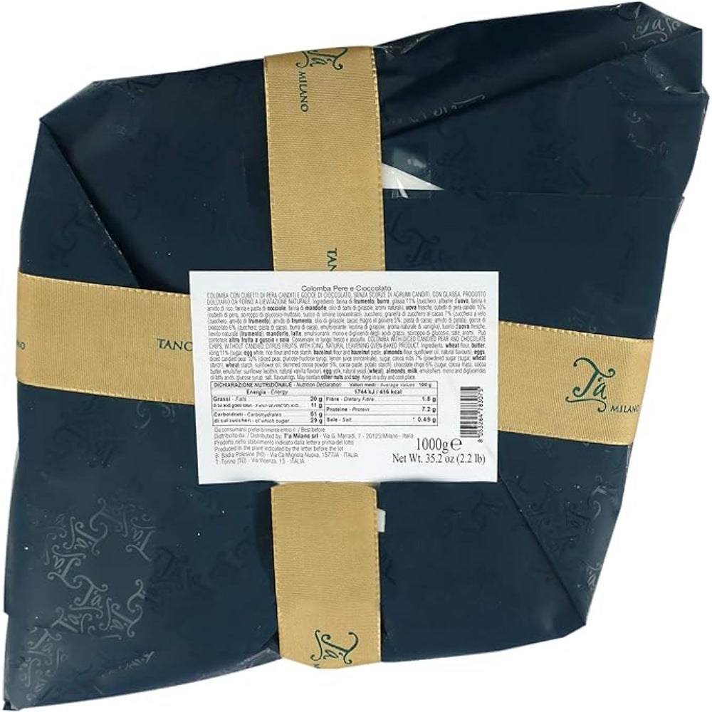 T'a Milano Colomba di Pasqua con pere e cioccolato da 1 kg