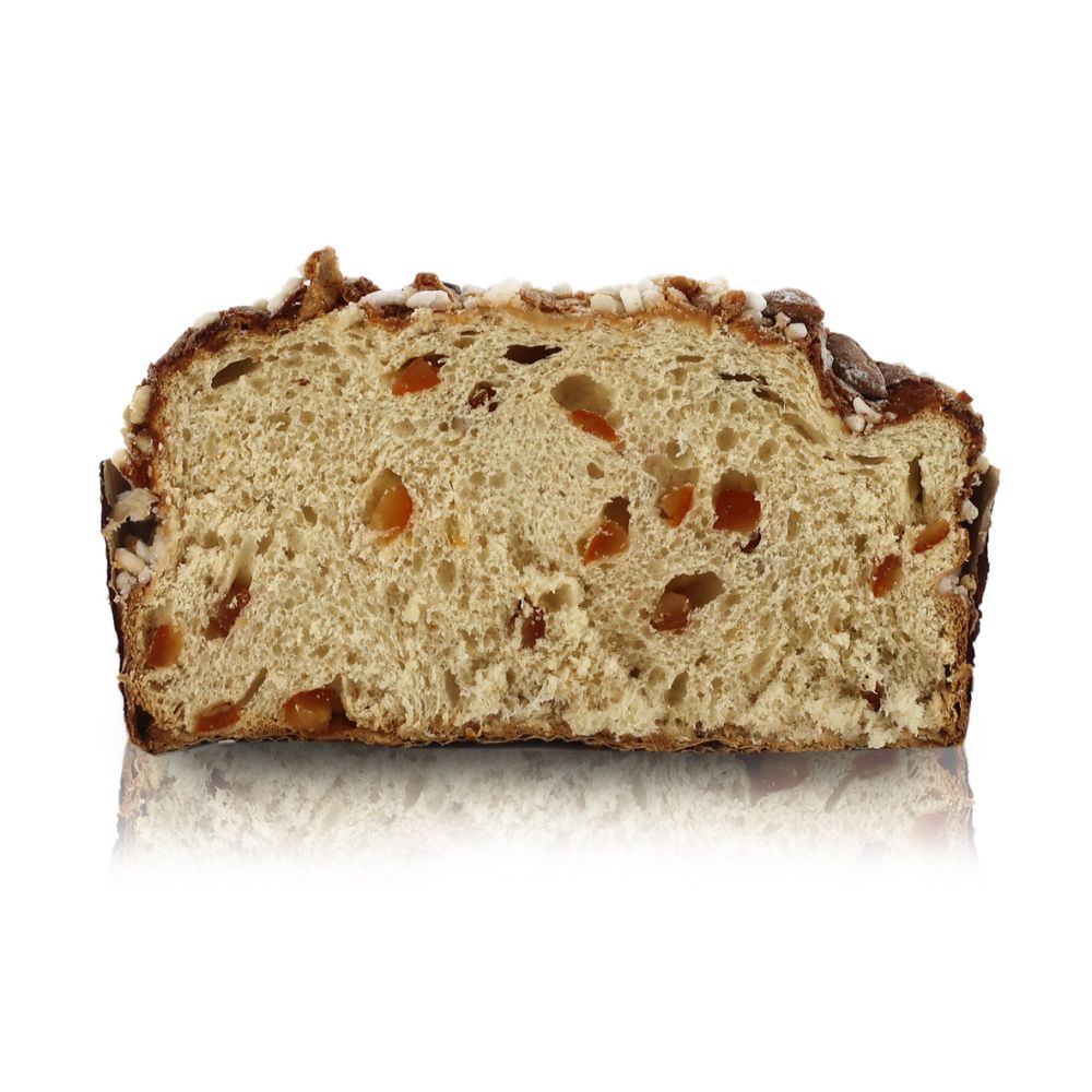 Vergani Dolce di Pasqua glassato alla mandorla con cubetti d'arancia canditi 100% Vegetale MILANOVEG 750 grammi