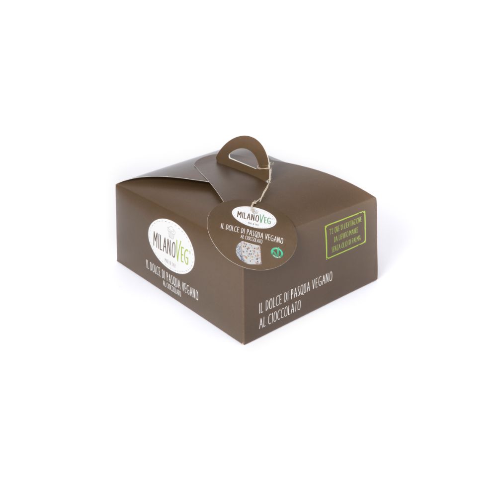 Vergani Dolce di Pasqua glassato alla mandorla con gocce di cioccolato fondente 100% Vegetale MILANOVEG 750 grammi
