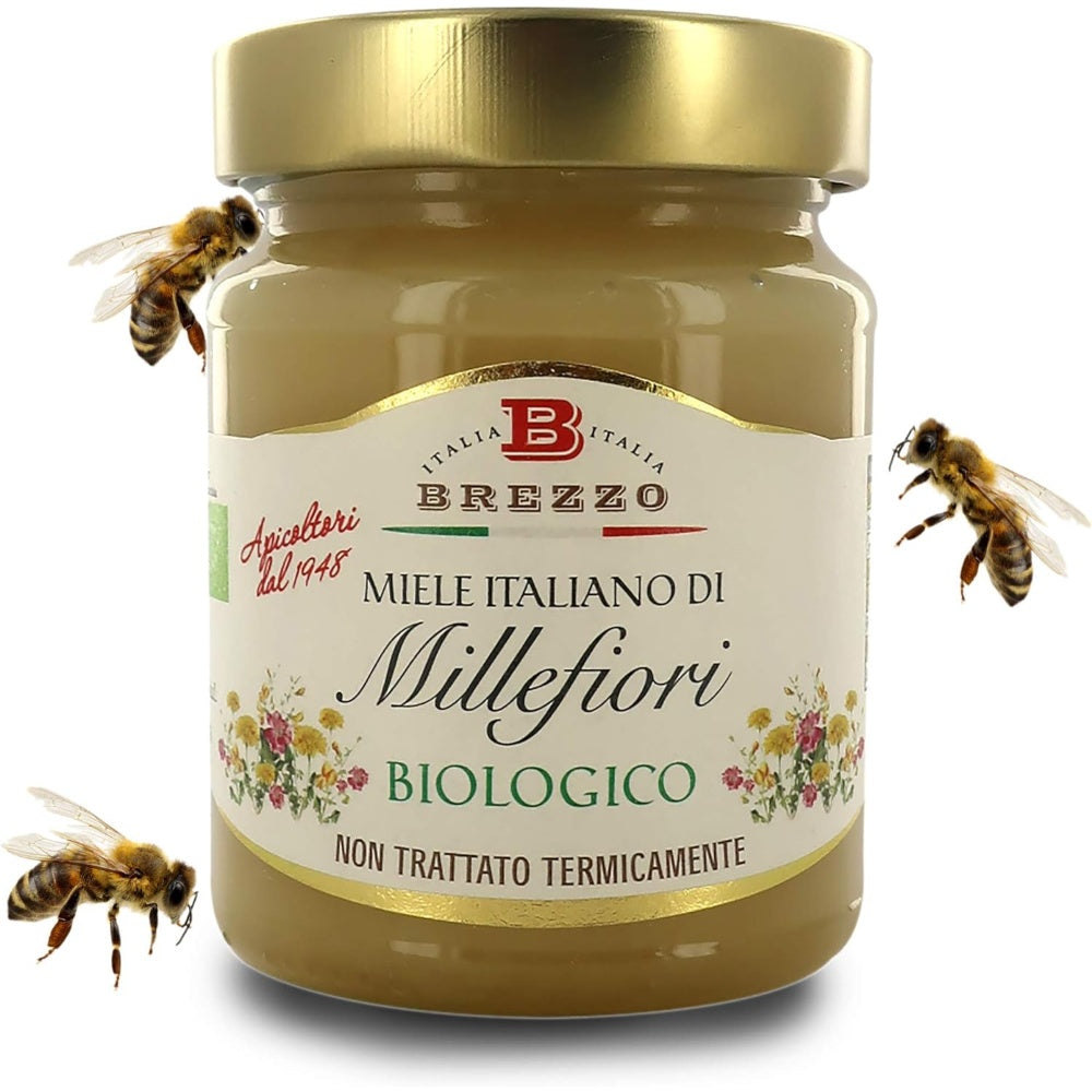 Brezzo Miele Biologico Italiano di Millefiori 350 gr