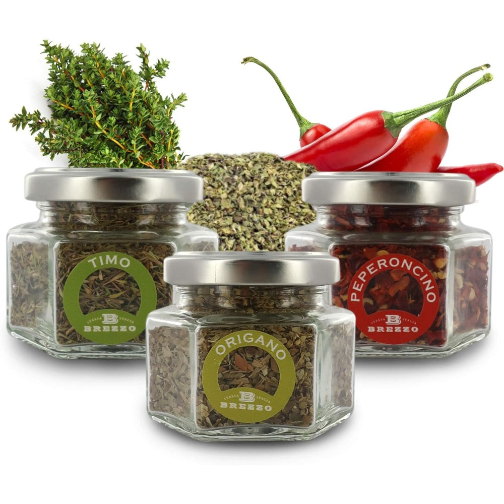 Brezzo Tris di Spezie Mediterranee Origano, Timo, Peperoncino