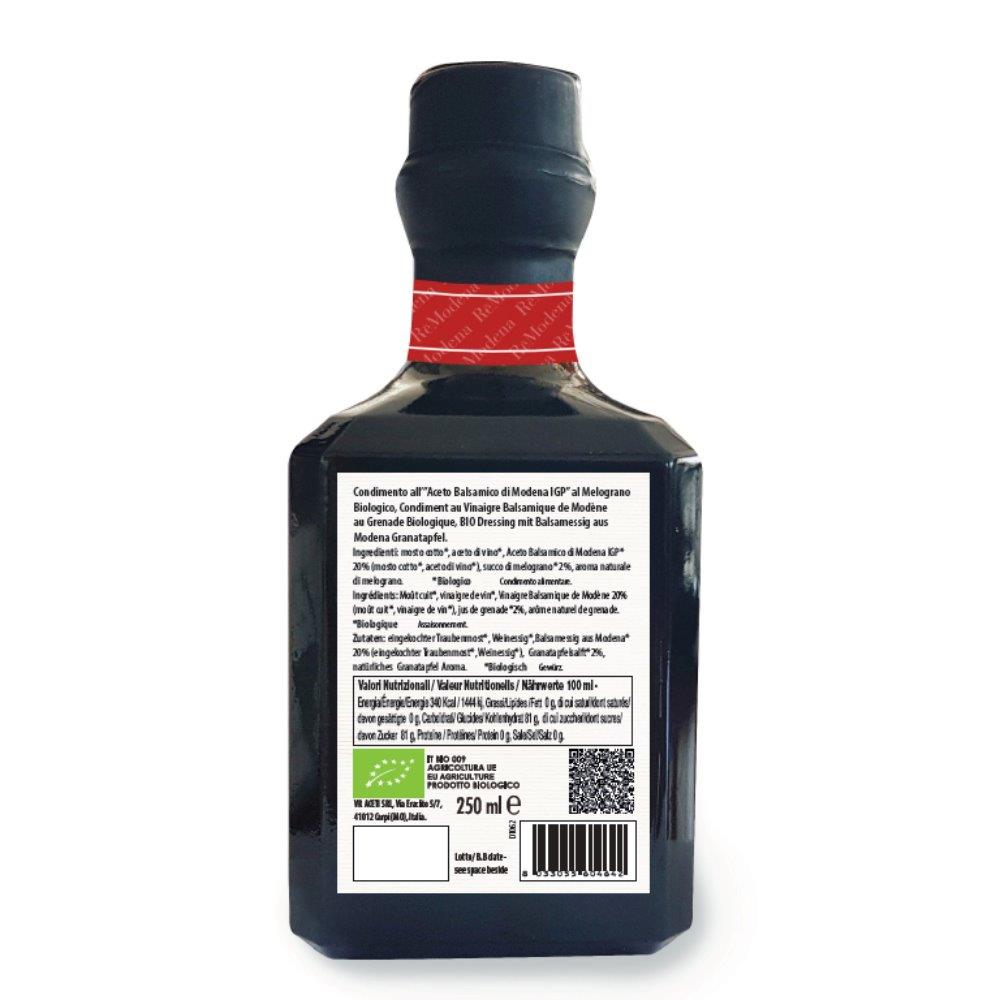 ReModena Bio Collection Condimento Balsamico al Melograno