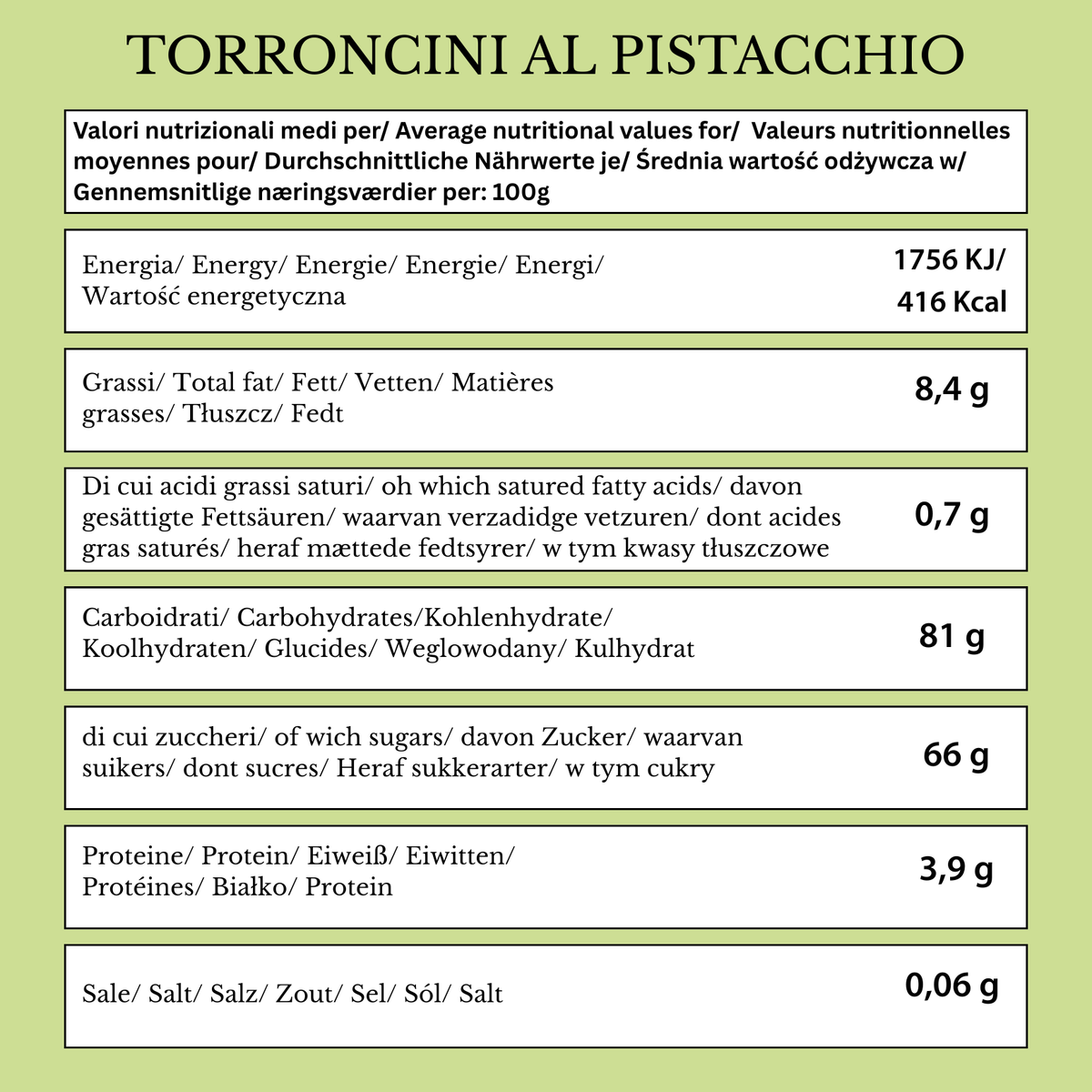 Quaranta -  Torroncini al Pistacchio e Mandorle Pralinate