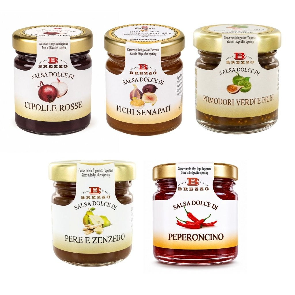 Brezzo Tavolozza dei Sapori - Box Degustazione di Miele e  Salse per Formaggi 6x35gr - 6x40gr