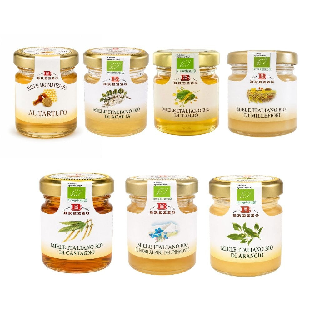 Brezzo Tavolozza dei Sapori - Box Degustazione di Miele e  Salse per Formaggi 6x35gr - 6x40gr