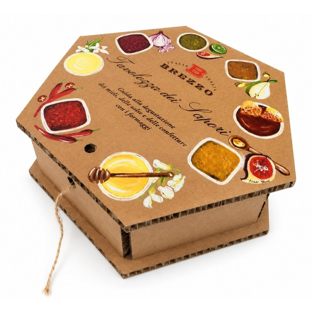 Brezzo Tavolozza dei Sapori - Box Degustazione di Miele e  Salse per Formaggi 6x35gr - 6x40gr