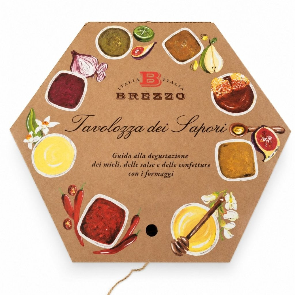 Brezzo Tavolozza dei Sapori - Box Degustazione di Miele e  Salse per Formaggi 6x35gr - 6x40gr