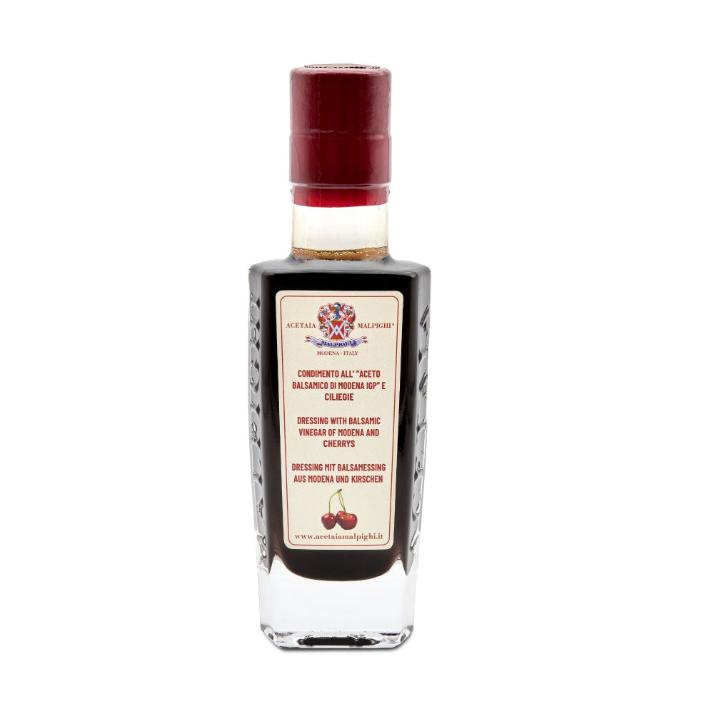 Acetaia Malpighi – Condimento all’Aceto Balsamico di Modena IGP e Ciliegia – 100 ml – Aroma naturale di Ciliegia