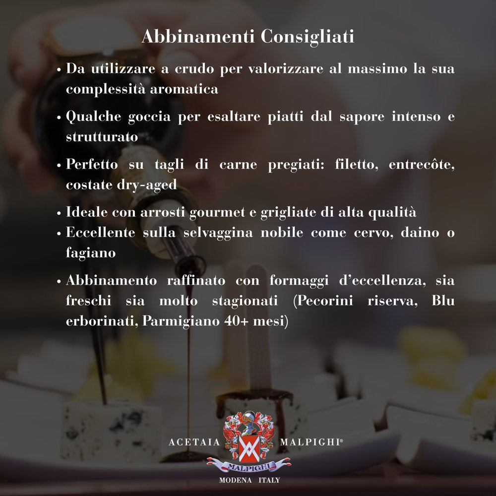 Acetaia Malpighi – Aceto Balsamico Tradizionale di Modena DOP Extravecchio al Ginepro – 100 ml – Solo Mosto Cotto – Selezione da Alta Ristorazione
