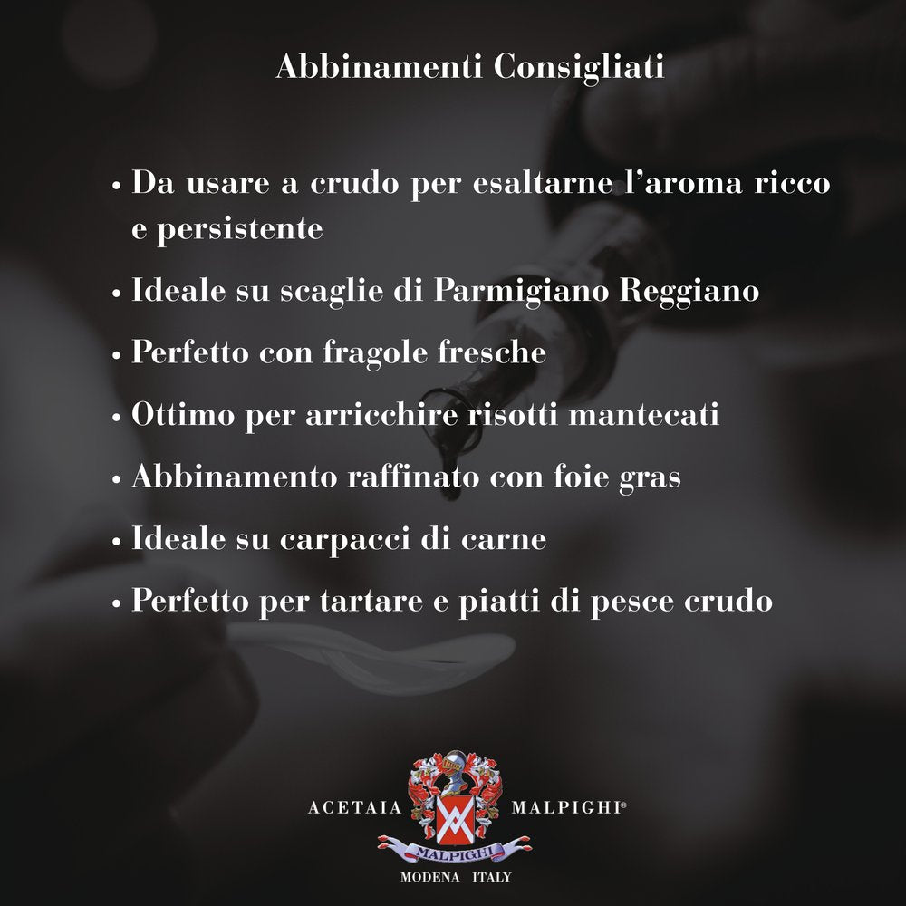 Acetaia Malpighi – Aceto Balsamico Tradizionale di Modena DOP Extravecchio Ermes Malpighi – 100 ml – Solo Mosto Cotto – Selezione da Alta Ristorazione