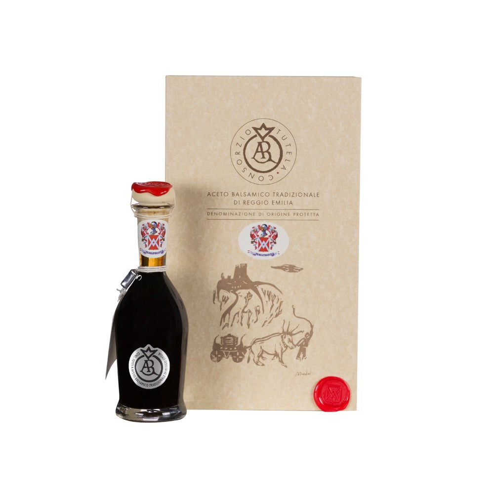 Acetaia Malpighi – Aceto Balsamico Tradizionale di Reggio Emilia DOP Argento 100 ml, da Mosto Cotto di Uve Reggiane, Condimento Gourmet
