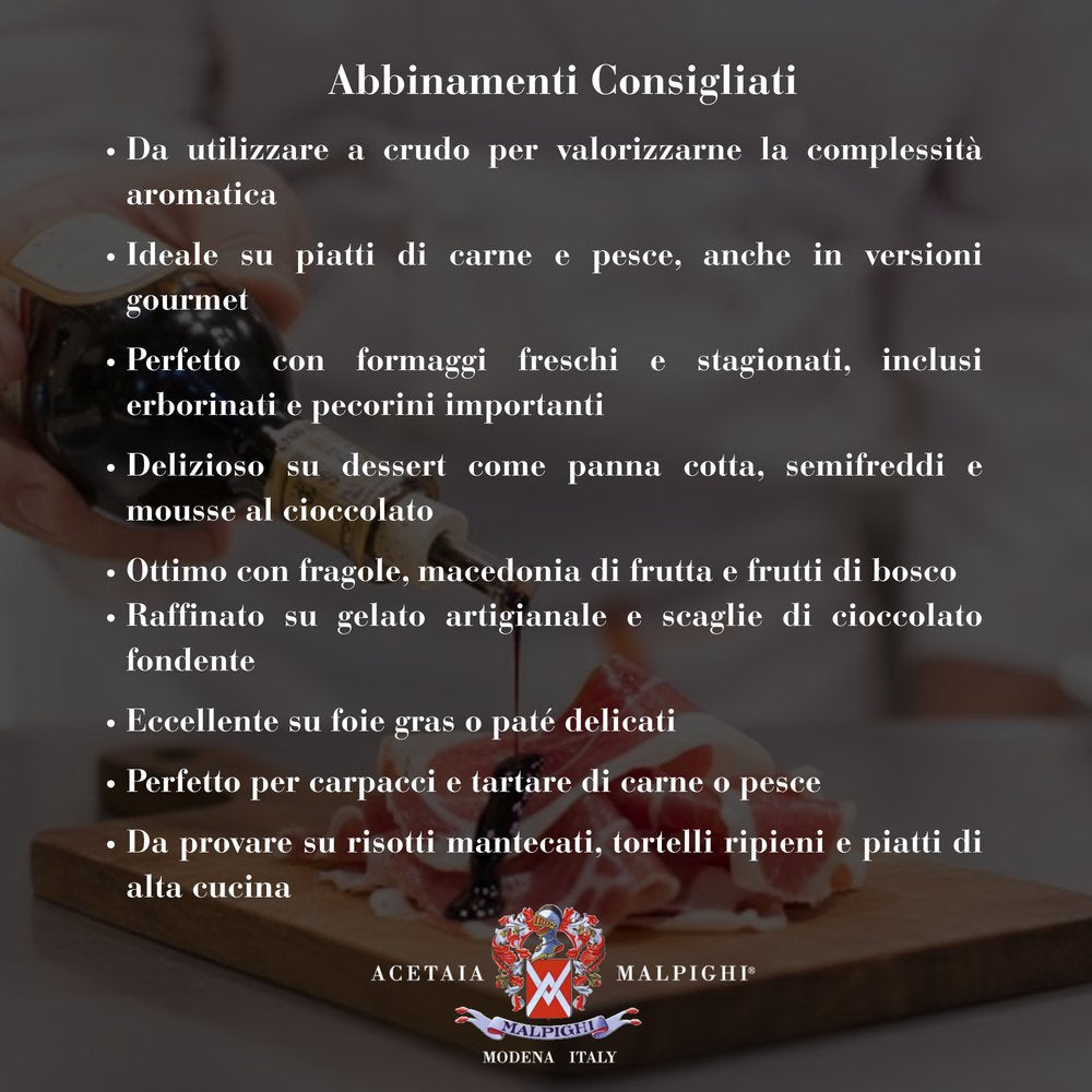 Acetaia Malpighi – Aceto Balsamico Tradizionale di Modena DOP Extravecchio al Ciliegio – 100 ml – Solo Mosto Cotto – Selezione da Alta Ristorazione