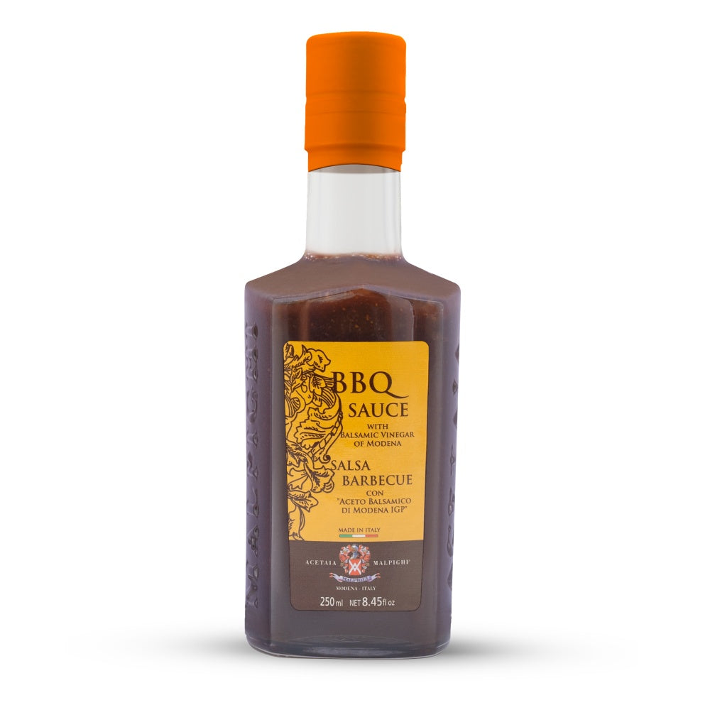 Acetaia Malpighi Kit Barbecue Gourmet – Salsa BBQ 250 ml, Sale al Balsamico 95 g e Sale alle Erbe 120 g