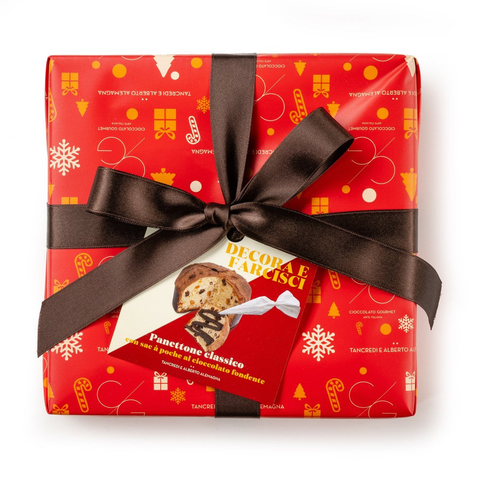 Cioccolato Gourmet Panettone Classico Decora e Farcisci – Crema al Cioccolato Fondente - 750g