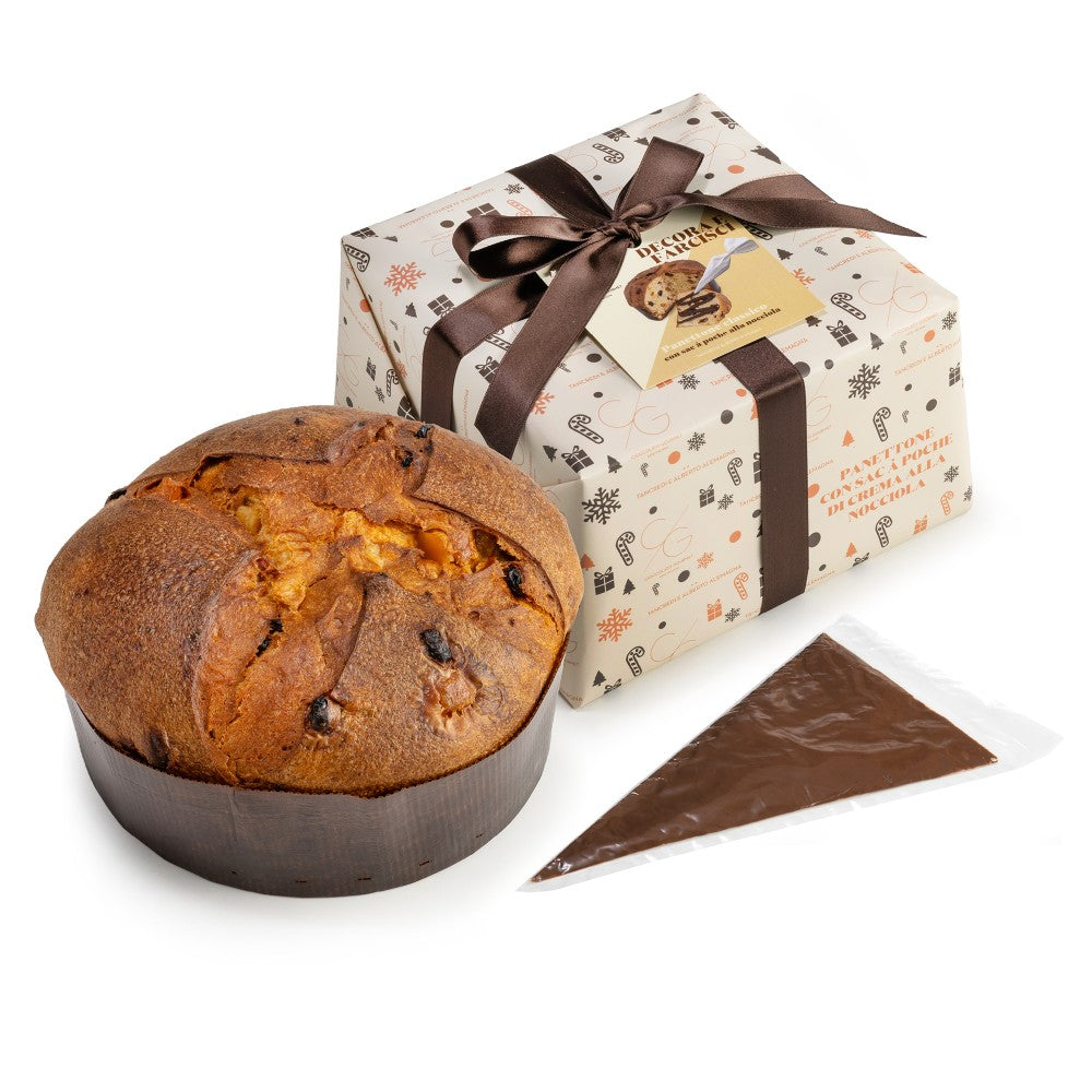 Cioccolato Gourmet Panettone Classico Decora e Farcisci – Crema ala Nocciola - 750g