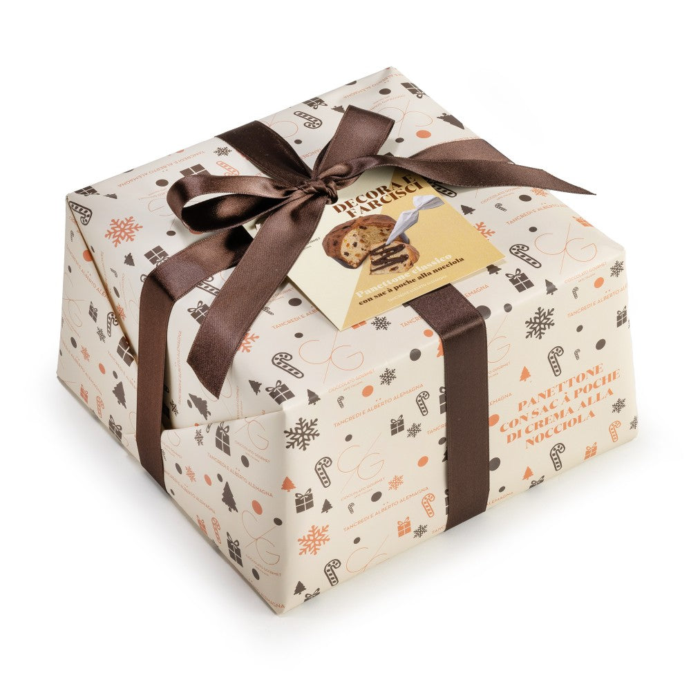 Cioccolato Gourmet Panettone Classico Decora e Farcisci – Crema ala Nocciola - 750g