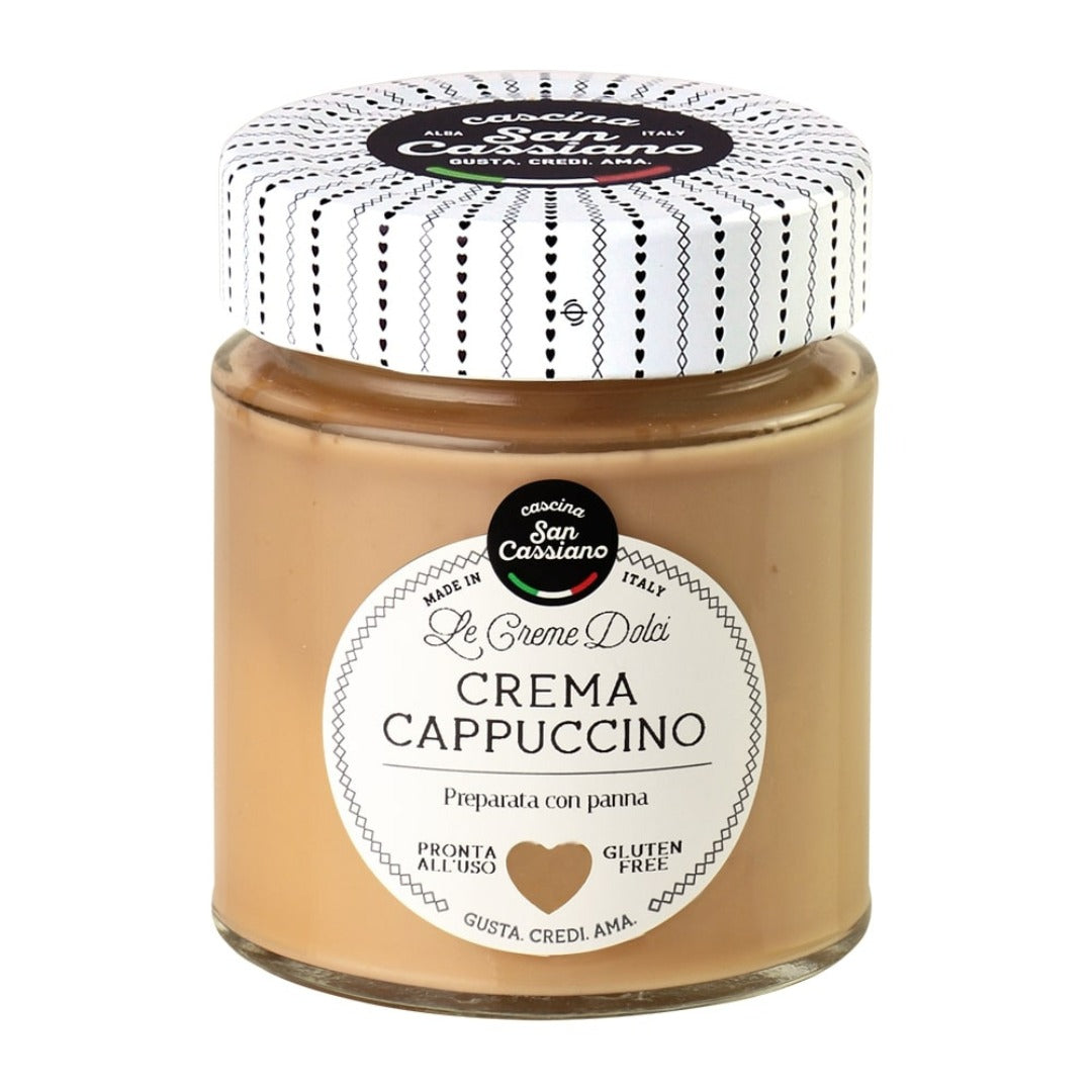 Cascina San Cassiano Tris di Creme e Mousse dolci, Tiramisù, Cappuccino, vino Moscato d’Asti D.O.C.G.