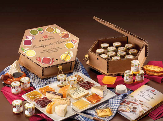 Brezzo Tavolozza dei Sapori - Box Degustazione di Miele e  Salse per Formaggi 6x35gr - 6x40gr
