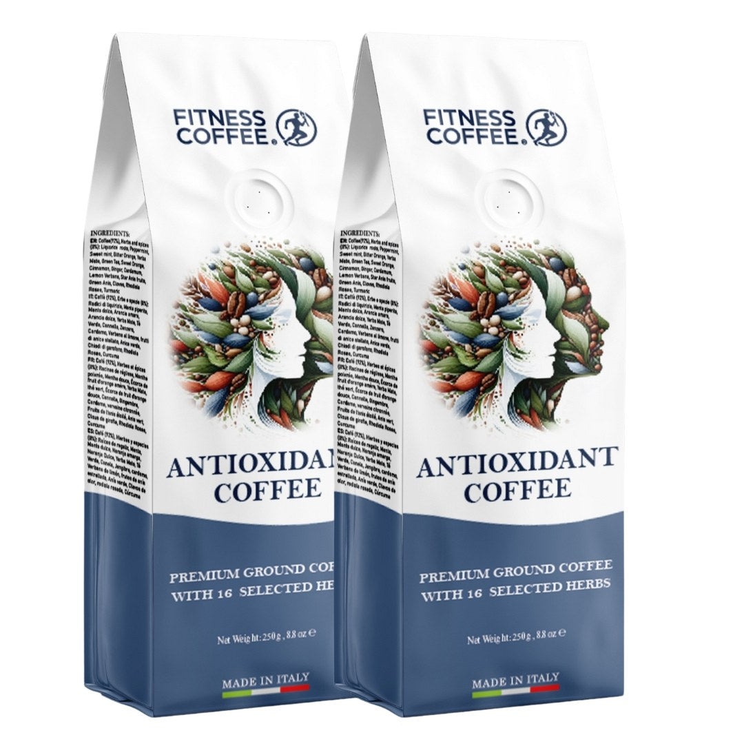 Fitness Coffee Caffè Antiossidante brevettato - 2 bags da 250gr di caffè macinato