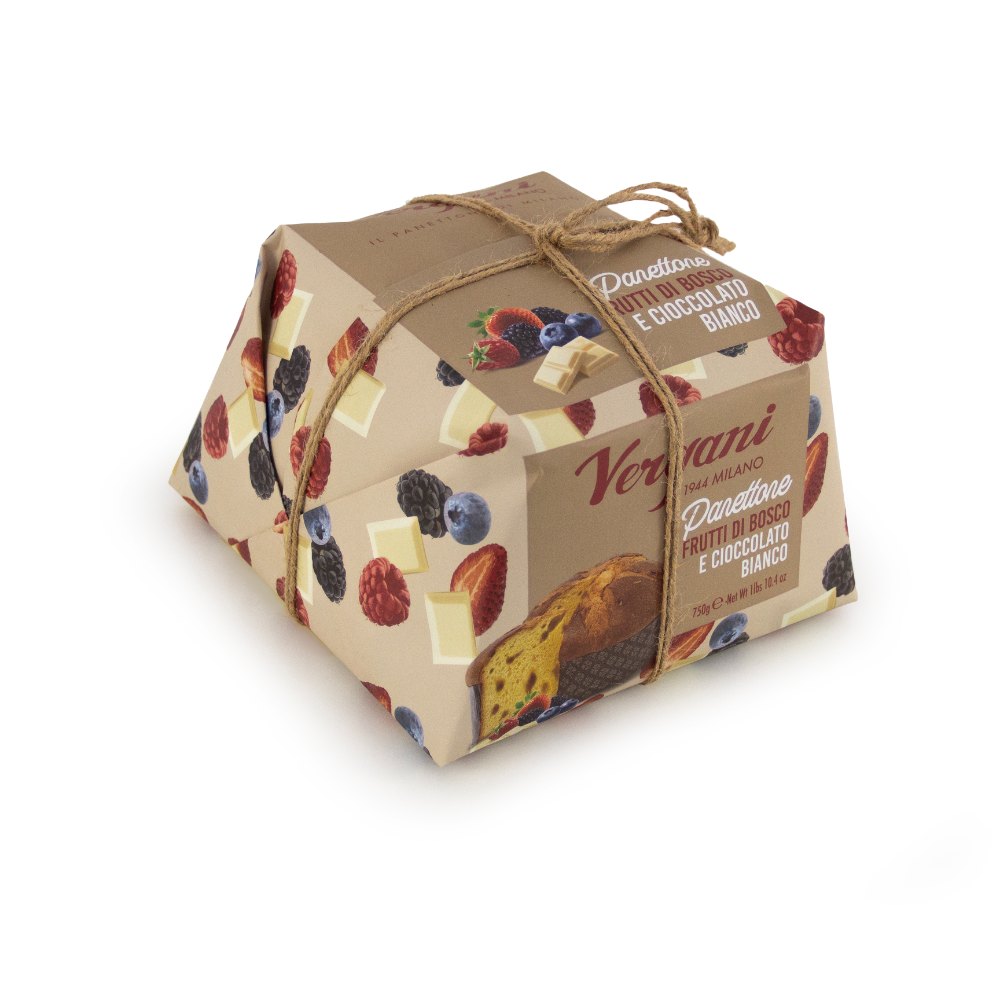 Vergani Panettone Frutti di Bosco e Cioccolato Bianco 750 gr Gourmet