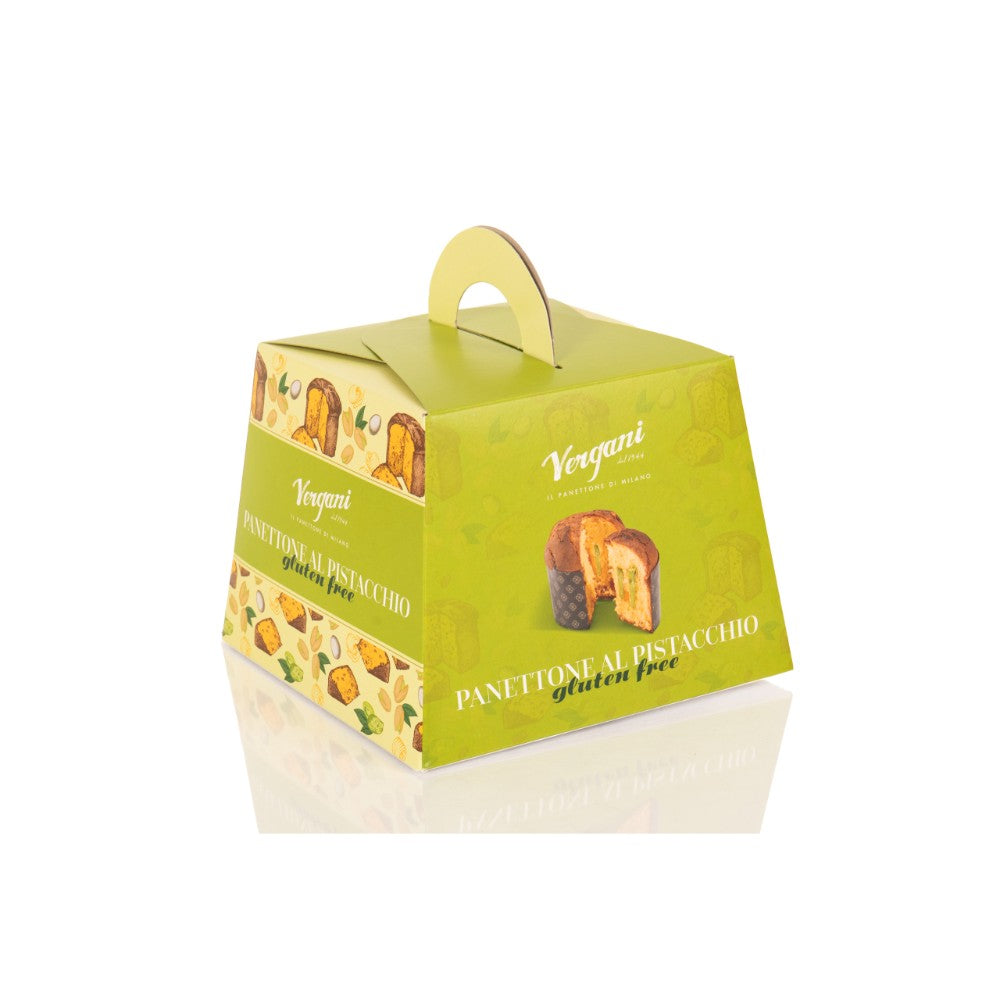 Vergani Panettone Senza Glutine al Pistacchio Linea Benessere Astuccio 600g