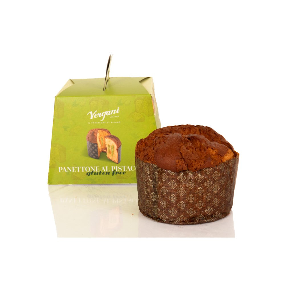 Vergani Panettone Senza Glutine al Pistacchio Linea Benessere Astuccio 600g