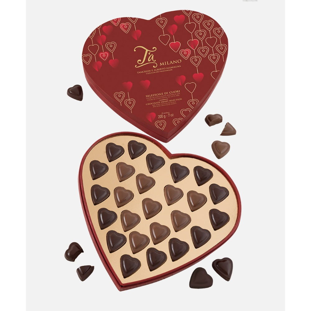 T'A Milano Cioccolatini a forma di Cuore Confezione Selezione - 25 pz (200 g)